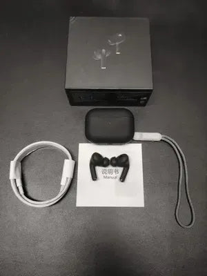 Black Airpods with Wireless Charging Cable & Box