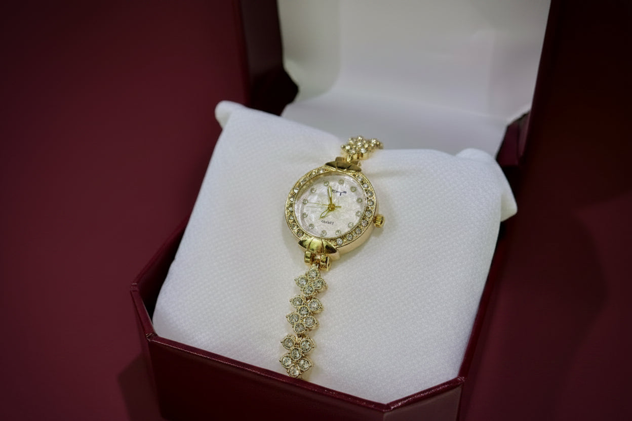 Luxury Gold & Black Watch